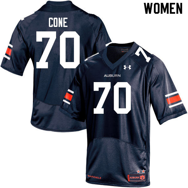 Women #70 Michael Cone Auburn Tigers College Football Jerseys Sale-Navy